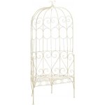 VidaXL Zahradní lavice 95 cm železná starožitná bílá – Zboží Dáma