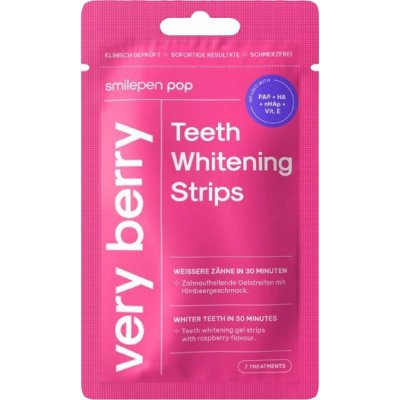 Smilepen Pop Very Berry Whitening Strips sada bělicích pásek na zuby 7 x 2 ks – Zboží Dáma