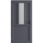 Homedoors Vchodové dveře 110 x 205 cm levé šedé prosklené – Zboží Mobilmania
