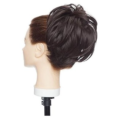 Messy Bun příčesek do vlasů s gumičkou, tmavě hnědá – Zboží Dáma