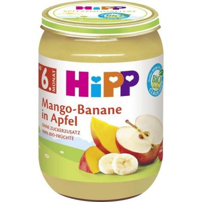 HiPP OVOCE BIO Jablka s mangem a banány 190g – Zboží Mobilmania