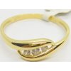 Prsteny Klenoty Budín Zásnubní zlatý prsten ze žlutého zlata se zirkony 1810230