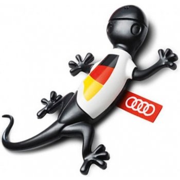 Audi vůně do vozu na mřížku - ještěrka - originál Kořeněná dřevitá vůně s vlajkou