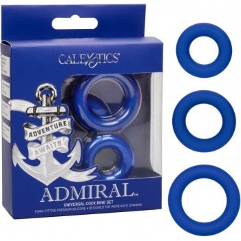 CalExotics Admiral Cock Ring Set, sada 3 ks elastických kroužků na penis