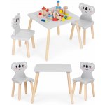 EcoToys stolek s židličkami Koala, šedá – Hledejceny.cz
