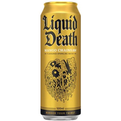 Liquid Death perlivá voda Mango chainsaw 0,5 l – Zboží Mobilmania