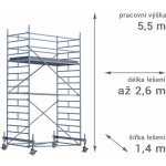 Lešení RUX MOBILO 1400 5,5 m 180 cm – HobbyKompas.cz