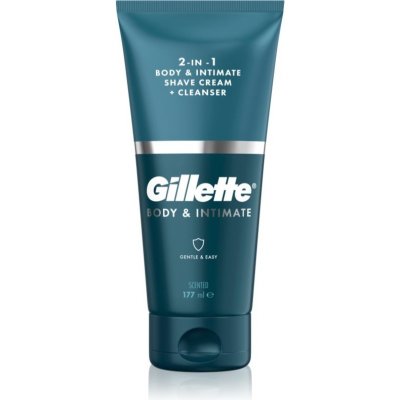 Gillette Body&Intimate 2in1 Shave Cream přípravek na holení třísel s mycí emulzí pro muže 150 ml – Zboží Dáma