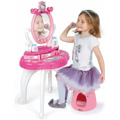 Smoby Kosmetický stolek se židličkou Hello Kitty a 10 doplňků – Zboží Mobilmania