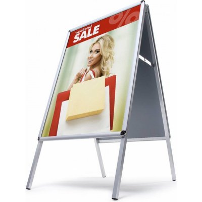 Jansen Display Interiérové reklamní áčko 500 x 700 mm (B2), oblý roh, profil 25mm – Zboží Mobilmania