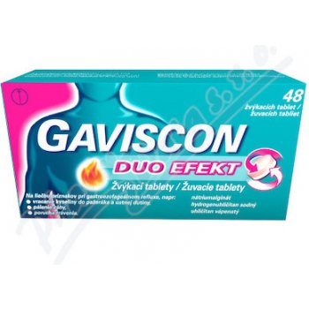 GAVISCON DUO EFEKT POR 250MG/106,5MG/187,5MG TBL MND 48