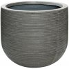 Květináč a truhlík Pottery Pots květináč Cody M, Dark Grey Ridged, Ficonstone, 35 x 31 cm