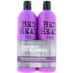 Tigi Bed Head Dumb Blonde šampon 750 ml + Blonde Reconstructor šampon a kondicionér pro poškozené blond vlasy 750 ml dárková sada – Zboží Dáma
