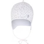 Little Angel Čepice podšitá zavazovací Outlast® bílá sv.hnědé květy bílá – Zboží Dáma