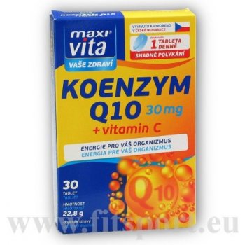 Vitar Maxivita Koenzym Q10 30 mg + Vitamín C 30 tablet