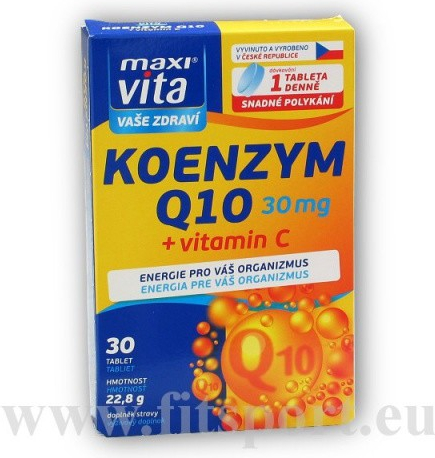 Vitar Maxivita Koenzym Q10 30 mg + Vitamín C 30 tablet od 105 Kč -  Heureka.cz