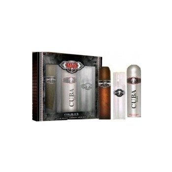 Cuba Black EDT 100 ml + voda po holení 100 ml + deospray 200 ml dárková sada