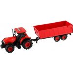 Teddies Traktor Zetor s valníkem plast 36cm na setrvačník na bat. se světlem se zvukem v krabici 39x13x13cm – Zboží Mobilmania