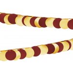 Girlanda s kruhy ZLATÁ BURGUNDY 4 cm x 2,2 m – Zboží Dáma