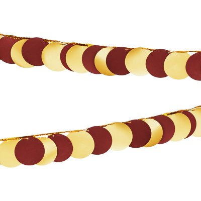 Girlanda s kruhy ZLATÁ BURGUNDY 4 cm x 2,2 m – Zboží Dáma