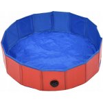 vidaXL Skládací bazén pro psy PVC červený 80 x 20 cm – Zboží Mobilmania