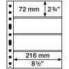 Etue a kazeta na minci Leuchttrum albové listy NUMIS Rozměr kapsy 4 kapsy 72 x 216 mm