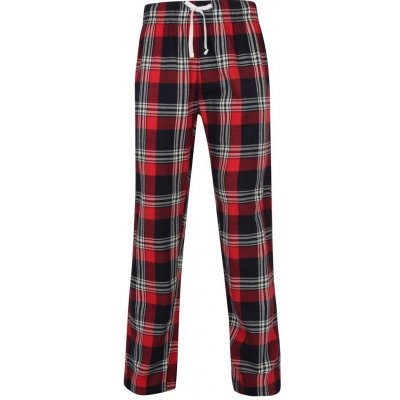 Skinnifit pánské flanelové pyžamové kalhoty červeno tm.modré