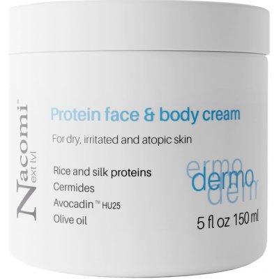 Nacomi Dermo Protein Face & Body Cream krém s proteiny pro atopickou suchou a podrážděnou pokožku 150 ml – Zboží Mobilmania