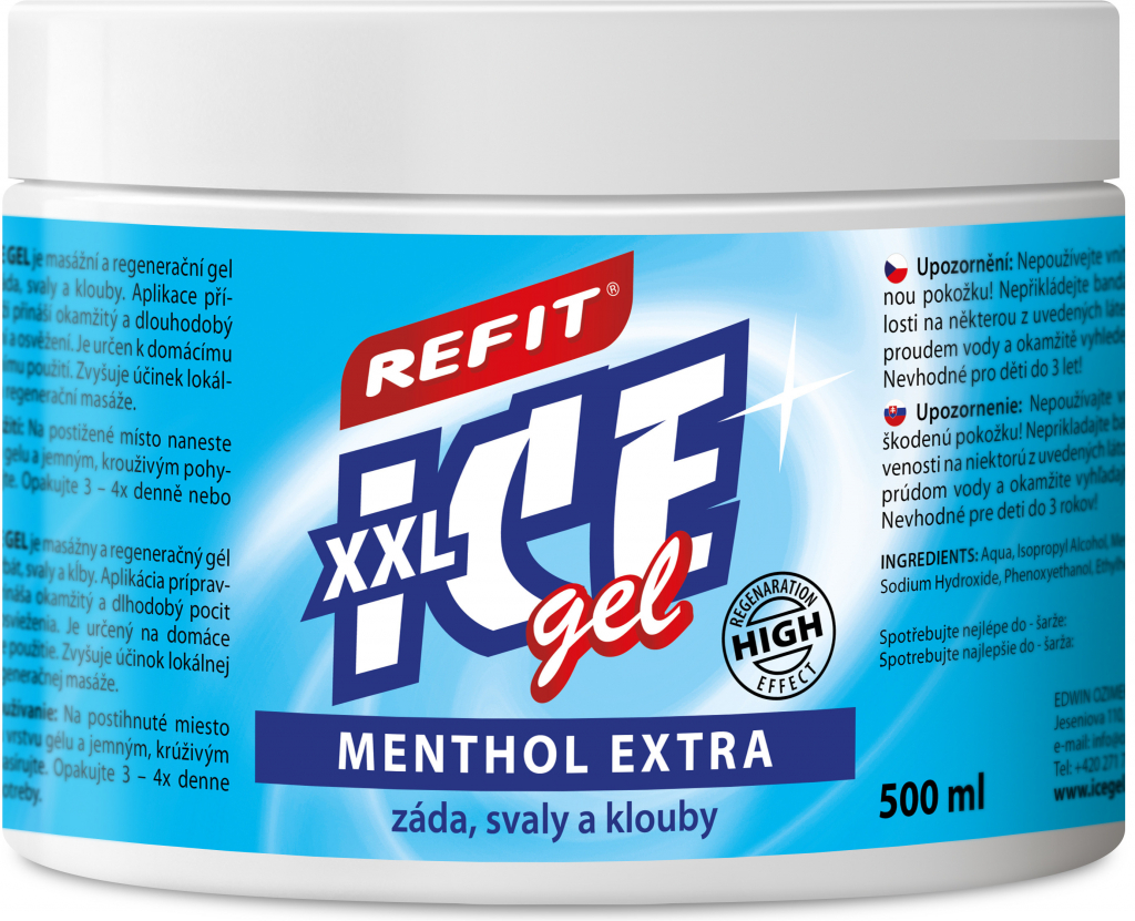 Refit Ice gel s mentholem 2. 5% 500 ml