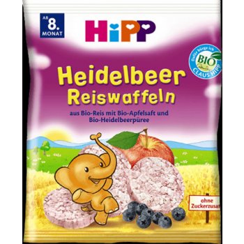 HiPP BIO Borůvkové rýžové oplatky 30 g