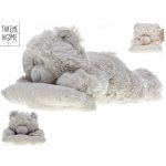 Take Me Home medvídek ležící s polštářkem mix barev (bílá šedá) 25 cm – Zboží Mobilmania