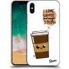 Pouzdro a kryt na mobilní telefon Apple Pouzdro Picasee silikonové Apple iPhone X/XS - Cute coffee čiré