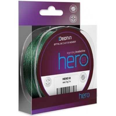 Delphin Šňůra Hero 8 zelená 300m 0,12mm 8,2kg – Zboží Mobilmania