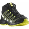 Dětské kotníkové boty Salomon XA Pro 3D V8 Mid CSWP J dětské boty black Deep/Lichen Green/Safety Yellow
