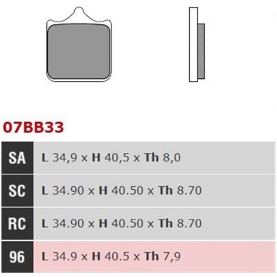 Přední brzdové destičky Brembo KTM 990 SUPERDUKE R 2007 - směs SA – Sleviste.cz
