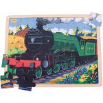 Bigjigs Toys historický vlak Flying Scotsman 35 dílků – Zboží Mobilmania