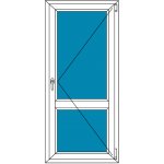 Aluplast Balkónové dveře Ideal 4000 Bílá/Ořech 60 x 240 cm – Hledejceny.cz