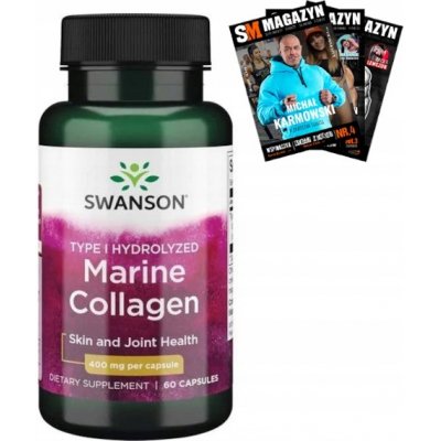 Swanson Marine Collagen Mořský kolagen typu I 400 mg 60 kapslí