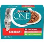 Purina ONE Sterilcat s hovězím lososem a krůtou ve šťávě 12 x 85 g – Sleviste.cz