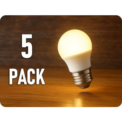 V-TAC E27 LED žárovka 6,5W 600 lm G45/5-PACK denní bílá – Zboží Živě