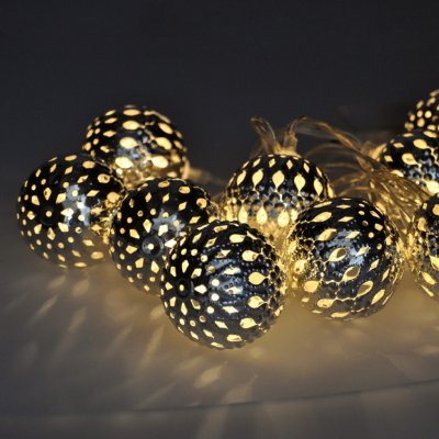 Solight Světelný LED řetěz s 10 kovovými stromky 1 m teplá bílá