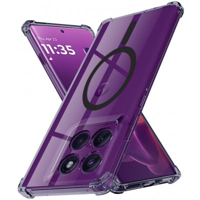 Techsuit Shockproof Clear Silicone MagSafe odolný průhledný silikonový Motorola Edge 60 Pro kouřově černý – Zboží Živě