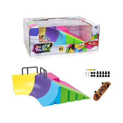 Skatepark Modulární Sestava 6v1 s Quarter Pipe a Fingerboardem – Zboží Mobilmania