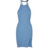 Dámské šaty Urban classics Ladies Rib Knit Neckholder Dress horizonblue