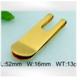 Spona na peníze Ocelová ve zlaté barvě – Zboží Dáma