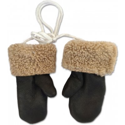 Ovčí věci Dětské palčáky hnědé Černá – Zboží Dáma