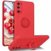 Pouzdro a kryt na mobilní telefon Xiaomi Nexeri Xiaomi Redmi 9 Silicone Ring Magnetic Stand červené