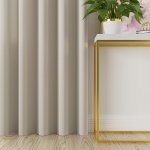 Bežový polozatemňovací vodeodolný záves LOTUS Výška: B 138 - 174, Šířka před nařasením: 160 – Sleviste.cz