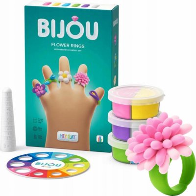 TM Toys Hey Clay Bijou kreativní sada Květinové prstýnky – Zboží Dáma