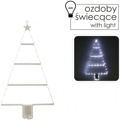 Pro-Tech shop Vánoční LED stromeček 61cm 63 LED studená bílá na baterie 69540 – Hledejceny.cz